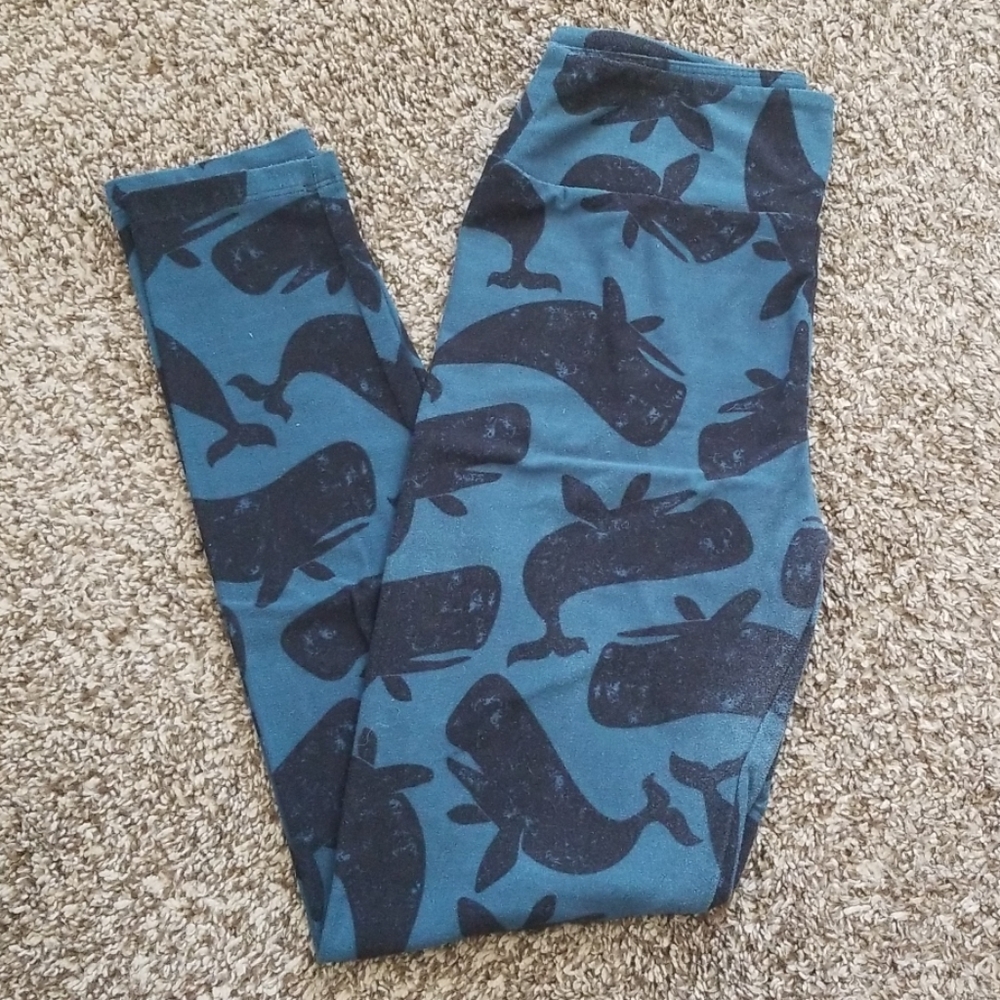 LuLaRoe Leggings OS Sperm Whale Print